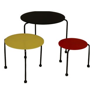 Italian Modern Nesting Tables, 1980s, Set of 3 For Sale