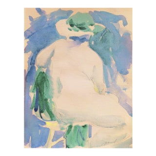 'Nude in a Green Hat' by Marvin Mund, San Francisco Impressionist Figural, Legion of Honor For Sale
