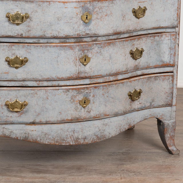 Late 18th Century Swedish Rococo Pine Chest of Three Drawers For Sale - Image 10 of 12