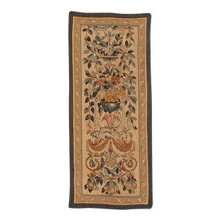 18th Century Hand Made Wool and Silk Tapestry Panel For Sale
