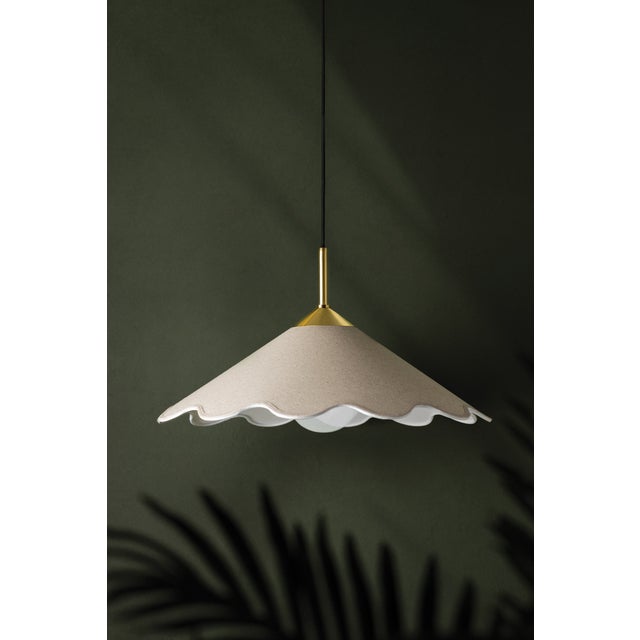 Metal Mitzi Sodsai 20 in. 1 Light Pendant in Aged Brass Finish For Sale - Image 7 of 10