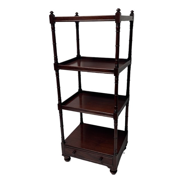 Late 19th Century Regency Mahogany 4 Shelf Etagere For Sale