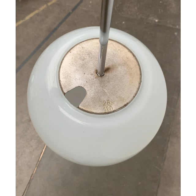 Mid-Century German Glass and Metal Ball Pendant For Sale - Image 15 of 18