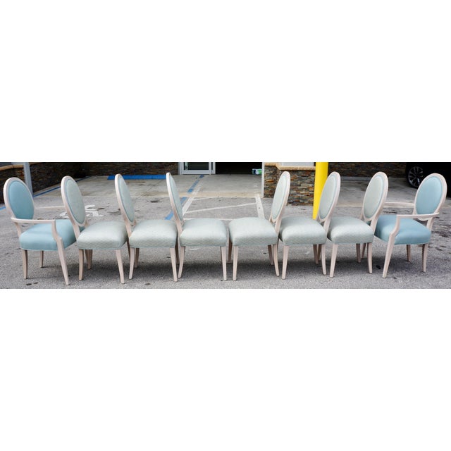 French Mid 20th Century Louis XVI Style Dining Chairs Set of 8 For Sale - Image 3 of 8