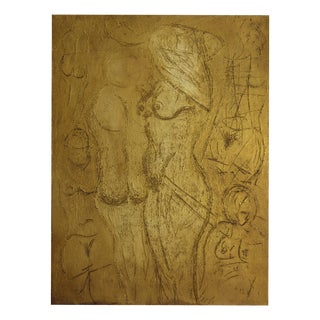 Lola Vitelli, Spogliami, Nude, Mixed Media on Canvas, 2021 For Sale