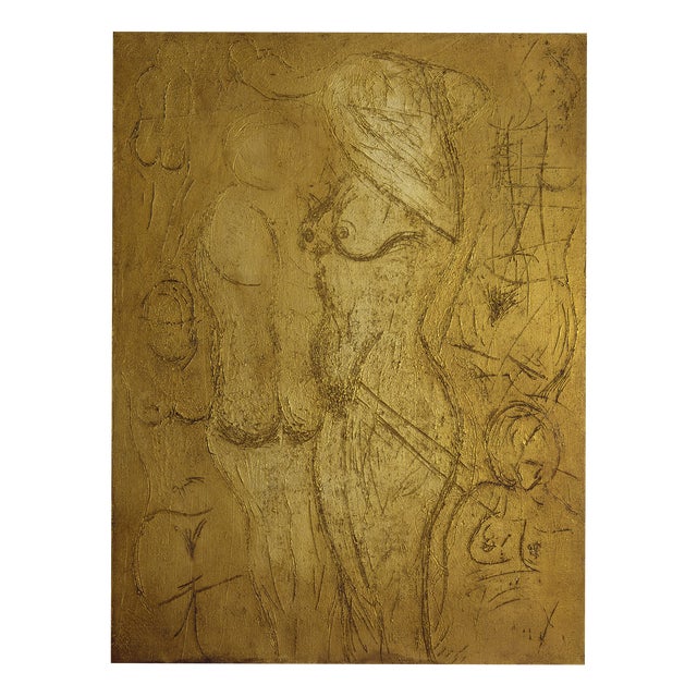 Lola Vitelli, Spogliami, Nude, Mixed Media on Canvas, 2021 For Sale