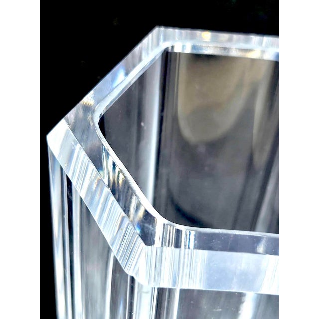 1970s Kosta Boda Crystal Colonna Vase Designed by Bengt Edenfalk, Signed For Sale - Image 9 of 12