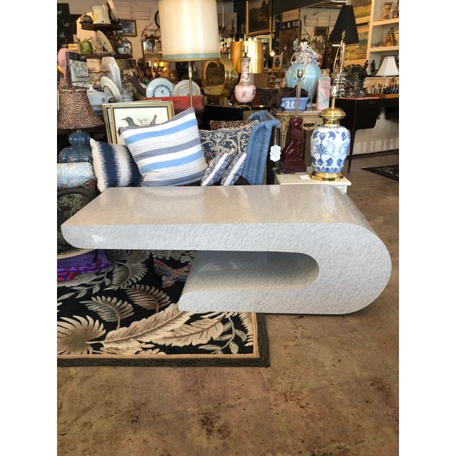 Vintage Karl Springer Cantilevered Coffee Table | Chairish