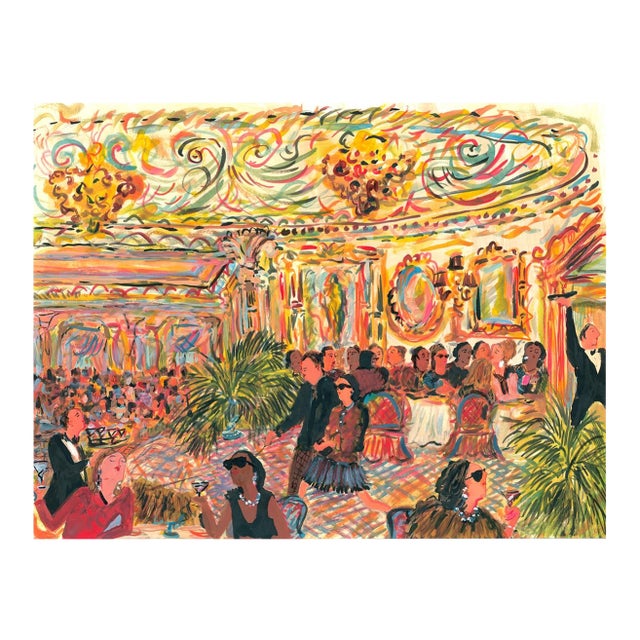 The Lobby Lunch Print by Pauline De Roussy De Sales For Sale