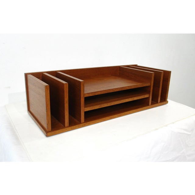 Mid-Century Modern Danish Teak Desk Organizer by Georg Petersens Mobelfabrk A/S For Sale - Image 3 of 9