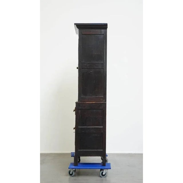 Antique Early 19th Century English Oak Food Cupboard For Sale - Image 5 of 10