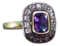 Gold and Silver Ring with Zirconias