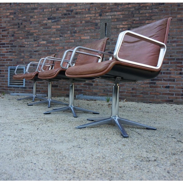 Program 2000 Armchair in Leather by Delta Design for Wilkhahn, 1960s For Sale - Image 10 of 18