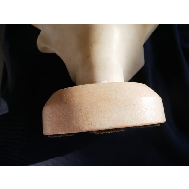 Early 20th Century Marble Bust of a Young Girl Sculpture For Sale - Image 10 of 15
