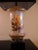 Vintage 1940s Frosted Glass Diana Lamp on Black Base With Brass Scrolls For Sale - Image 4 of 7