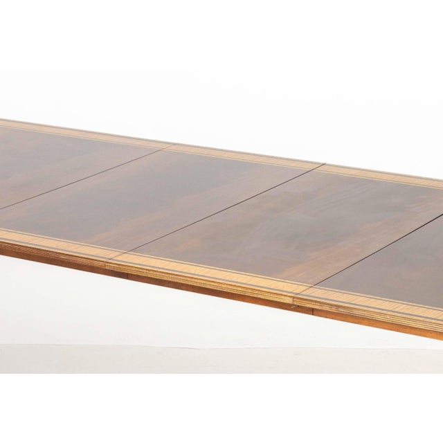 Baker Furniture Double Pedestal Dining Table For Sale - Image 9 of 11