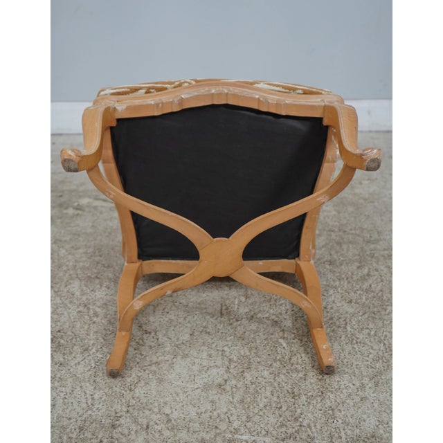 Pair French Louis XV Cane Back Upholstered Armchairs For Sale - Image 12 of 12