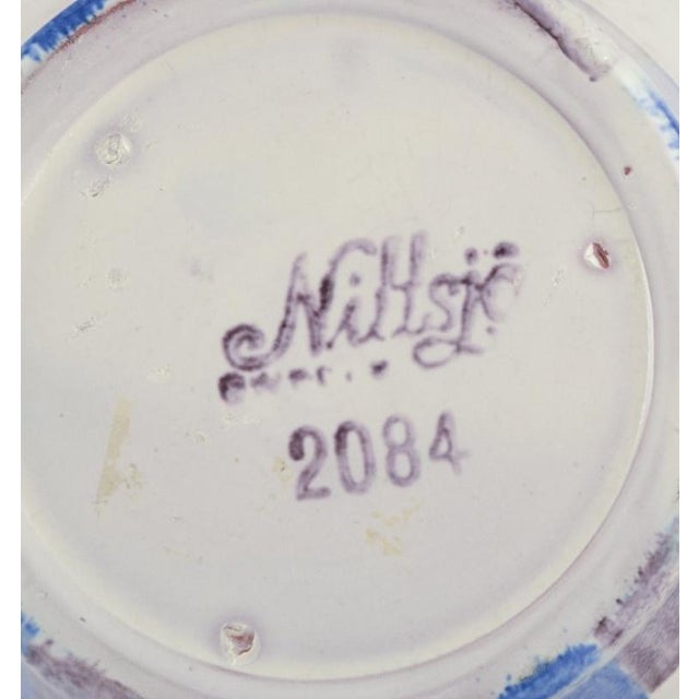 White Vintage Swedish Ceramic Vase, 1960 For Sale - Image 8 of 9