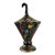 Vintage Italian Mid-Century Fima Deruta Black and Gold Centerpiece Desk Accessory For Sale