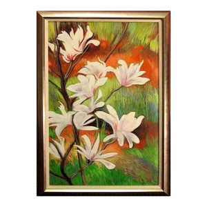 Oseph Santele Flowering Tree II Original Oil Painting of Flowers