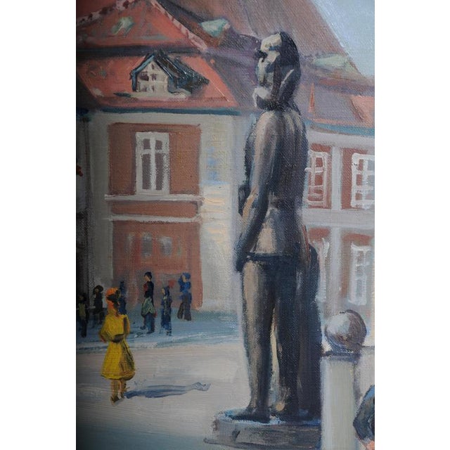 I. Wiehmann, Elector's Palace & St. Catherine's Church in Brandenburg, Oil Painting For Sale - Image 10 of 18
