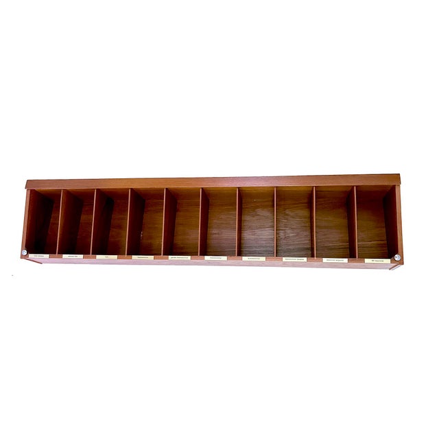 Large Vintage Mid Century shelf or desktop assortment case from the 60s, with 10 compartment, this was probably...