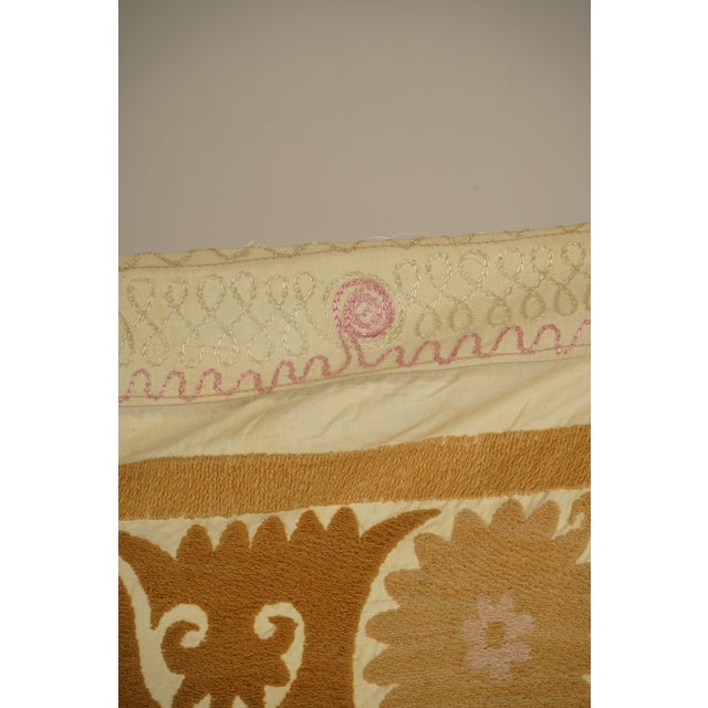 Copper Suzani From Samarkand Uzbekistan - Wall Decor For Sale - Image 8 of 10