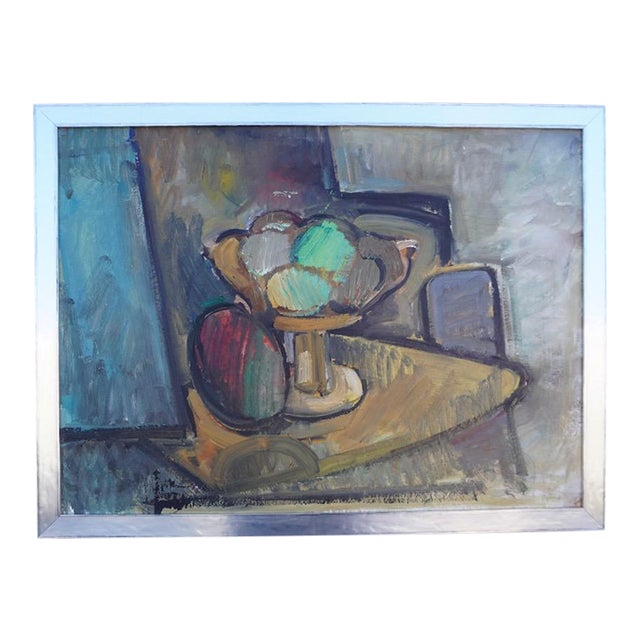 Mina Pulsifer (1899-1989) - Mid-Century Still Life - Oil on Board For Sale