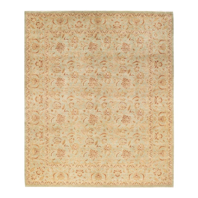 Mogul, One-of-a-Kind Handmade Area Rug - Gray, 8' 2" x 10' 1" For Sale