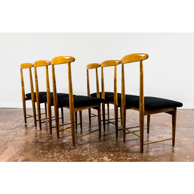 1960s Mid-Century Dining Chairs by Bernard Malendowicz, Poland, 1960s, Set of 6 For Sale - Image 5 of 14