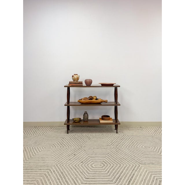 Vintage 3-Tier Shelf Small Mid-Century Bookcase Display For Sale In Tampa - Image 6 of 11