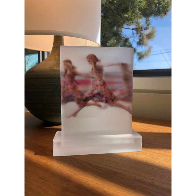 Contemporary Ready, Steady, Go by Michelle Jader | Digital print on 5 acrylic panels featuring a figure in motion. For Sale - Image 3 of 4
