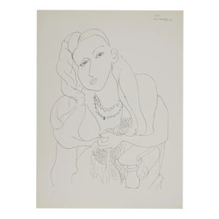 Henri Matisse, Woman with a Pearl Necklace, Lithograph For Sale