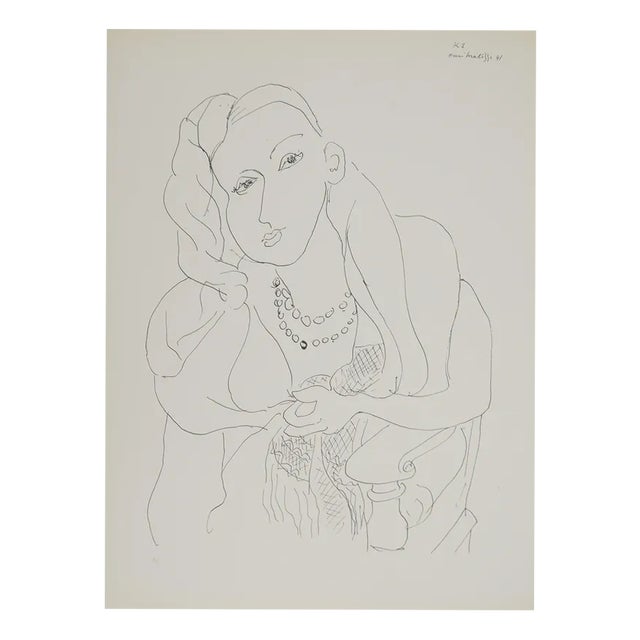 Henri Matisse, Woman with a Pearl Necklace, Lithograph For Sale