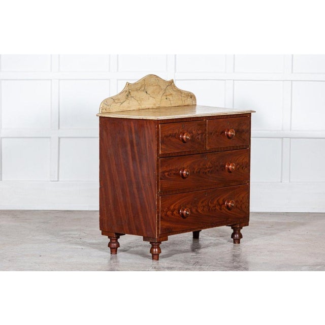 19th Century Irish Grained Pine Chest of Drawers, 1860s For Sale - Image 3 of 14