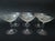 6 CHAMPAGNE CUPS in engraved crystal, Art Deco - 1930s France