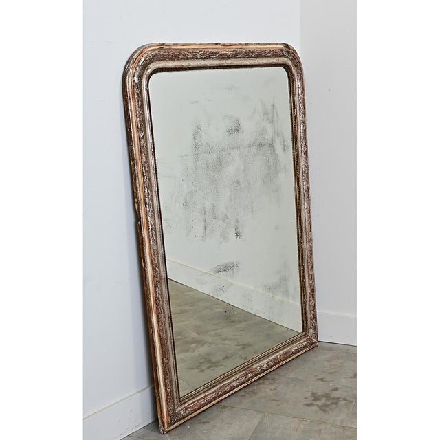 French 19th Century Louis Philippe Silver Gilt Mirror For Sale - Image 10 of 11