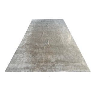 9ft X 12ft Ben Soliemani Cut Pile Silk Area Rug, Heather For Sale