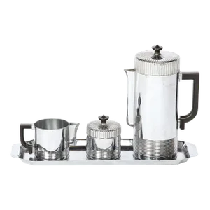 Art Deco Machine Age Chrome Coffee Service With Bakelite Handles by Chase
