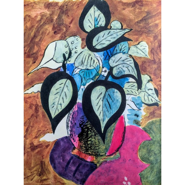 Georges Braque, Still Life with Flower Vase and Artist Palette, Color Lithograph, 1955 For Sale - Image 7 of 7