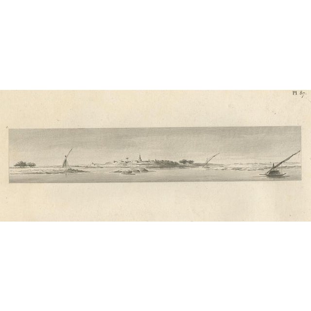 After Dominique Vivant Denon, Napoleonic Egypt Campaign: Three Panoramic Views Along the Nile, 1802, Engraving on Paper For Sale - Image 3 of 10