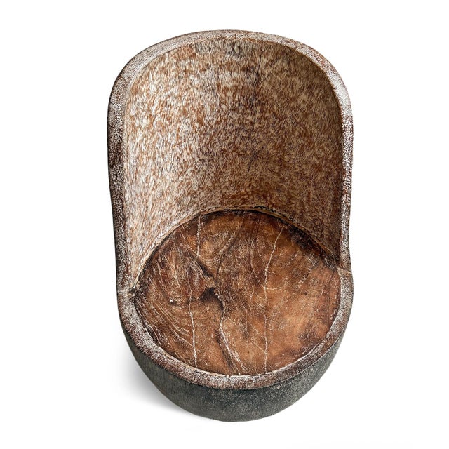 Vintage Wash Organic Modern Coconut Palm Chair For Sale - Image 4 of 5