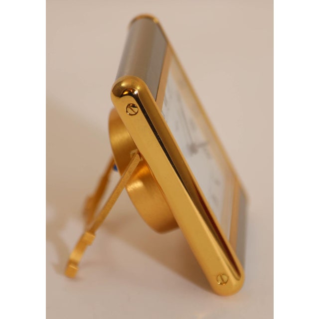 Cartier Tank Desk Clock Two-Tone Gold and Steel For Sale - Image 14 of 14