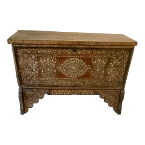 19th Century Turkish Antique Mother-of-Pearl Wedding Chest.