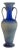 Murano Cobalt Blue Glass Amphora Vase in Scavo Finish by Seguso, Italy, 1970s For Sale