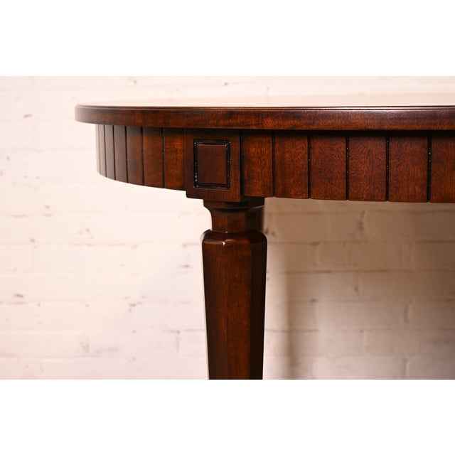 Henredon French Regency Louis XVI Mahogany Extension Dining Table, Newly Refinished For Sale - Image 13 of 18