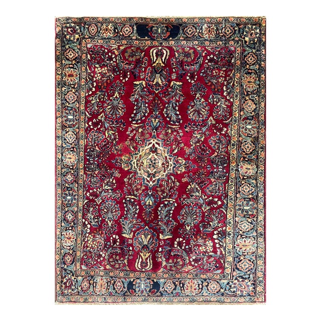 Antique Persian Mohajeran Sarouk Rug, 3'3:x 5' For Sale