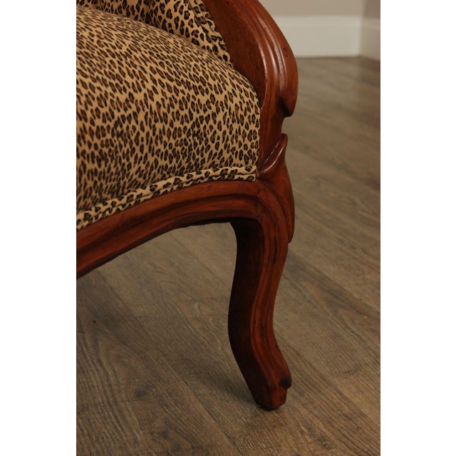 Antique Victorian Carved Walnut Frame Tufted Sofa For Sale - Image 11 of 12