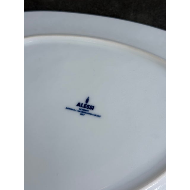Alessi Alessi Germany Colombina White Porcelain Platter Dorinana E Massimiliano Fuksas For Sale - Image 4 of 4