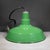 Green Vintage 18" Enameled Porcelain Green Industrial Pendant Lights c.1930-Set of 3 For Sale - Image 8 of 16
